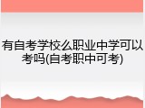 有自考学校么职业中学可以考吗(自考职中可考)