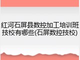 红河石屏县数控加工培训班技校有哪些(石屏数控技校)