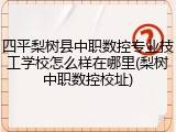四平梨树县中职数控专业技工学校怎么样在哪里(梨树中职数控校址)