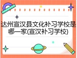 达州宣汉县文化补习学校是哪一家(宣汉补习学校)