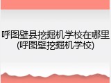 呼图壁县挖掘机学校在哪里(呼图壁挖掘机学校)