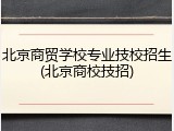 北京商贸学校专业技校招生(北京商校技招)