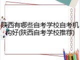 陕西有哪些自考学校自考机构好(陕西自考学校推荐)
