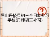 眉山丹棱县初三全日制补习学校(丹棱初三补习)