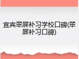 宜宾翠屏补习学校口碑(翠屏补习口碑)