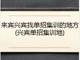 来宾兴宾找单招集训的地方(兴宾单招集训地)