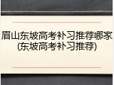 眉山东坡高考补习推荐哪家(东坡高考补习推荐)