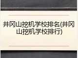 井冈山挖机学校排名(井冈山挖机学校排行)