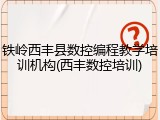 铁岭西丰县数控编程教学培训机构(西丰数控培训)