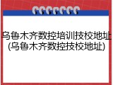 乌鲁木齐数控培训技校地址(乌鲁木齐数控技校地址)
