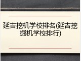延吉挖机学校排名(延吉挖掘机学校排行)