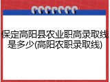 保定高阳县农业职高录取线是多少(高阳农职录取线)