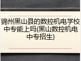 锦州黑山县的数控机电学校中专能上吗(黑山数控机电中专招生)