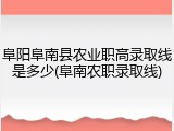 阜阳阜南县农业职高录取线是多少(阜南农职录取线)