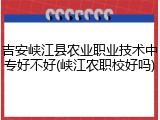 吉安峡江县农业职业技术中专好不好(峡江农职校好吗)