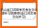乐山金口河高考艺考生文化课补习班推荐(金口河艺考文化补习)