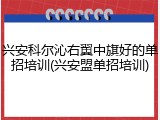 兴安科尔沁右翼中旗好的单招培训(兴安盟单招培训)