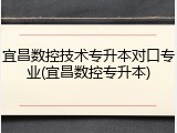 宜昌数控技术专升本对口专业(宜昌数控专升本)