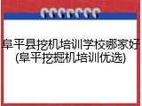 阜平县挖机培训学校哪家好(阜平挖掘机培训优选)