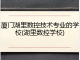 厦门湖里数控技术专业的学校(湖里数控学校)