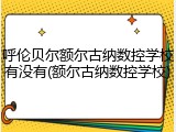 呼伦贝尔额尔古纳数控学校有没有(额尔古纳数控学校)
