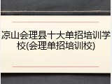凉山会理县十大单招培训学校(会理单招培训校)