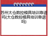 苏州太仓数控模具培训靠谱吗(太仓数控模具培训靠谱吗)