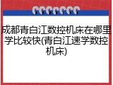 成都青白江数控机床在哪里学比较快(青白江速学数控机床)