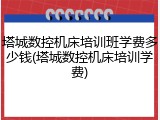 塔城数控机床培训班学费多少钱(塔城数控机床培训学费)