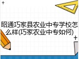 昭通巧家县农业中专学校怎么样(巧家农业中专如何)