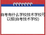 自考有什么学校技术学校可以报(自考技术学校)