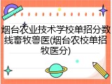 烟台农业技术学校单招分数线畜牧兽医(烟台农校单招牧医分)