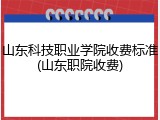 山东科技职业学院收费标准(山东职院收费)