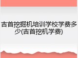 吉首挖掘机培训学校学费多少(吉首挖机学费)
