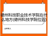 德州科技职业技术学院在什么地方(德州科技学院位置)