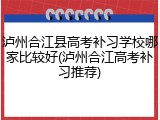 泸州合江县高考补习学校哪家比较好(泸州合江高考补习推荐)