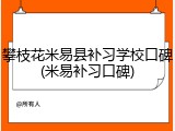 攀枝花米易县补习学校口碑(米易补习口碑)
