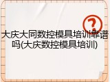 大庆大同数控模具培训靠谱吗(大庆数控模具培训)
