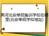黑河北安单招集训学校在哪里(北安单招学校地址)