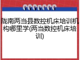 陇南两当县数控机床培训机构哪里学(两当数控机床培训)