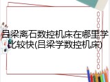 吕梁离石数控机床在哪里学比较快(吕梁学数控机床)