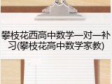 攀枝花西高中数学一对一补习(攀枝花高中数学家教)
