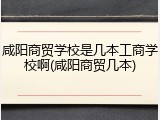 咸阳商贸学校是几本工商学校啊(咸阳商贸几本)