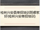 桂林兴安县单招培训班哪家好(桂林兴安单招培训)