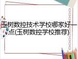 玉树数控技术学校哪家好一点(玉树数控学校推荐)