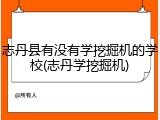 志丹县有没有学挖掘机的学校(志丹学挖掘机)