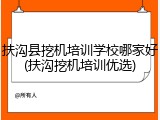 扶沟县挖机培训学校哪家好(扶沟挖机培训优选)