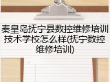秦皇岛抚宁县数控维修培训技术学校怎么样(抚宁数控维修培训)