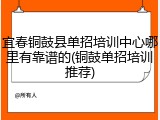 宜春铜鼓县单招培训中心哪里有靠谱的(铜鼓单招培训推荐)