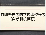 有哪些自考的学校职校好考(自考职校推荐)